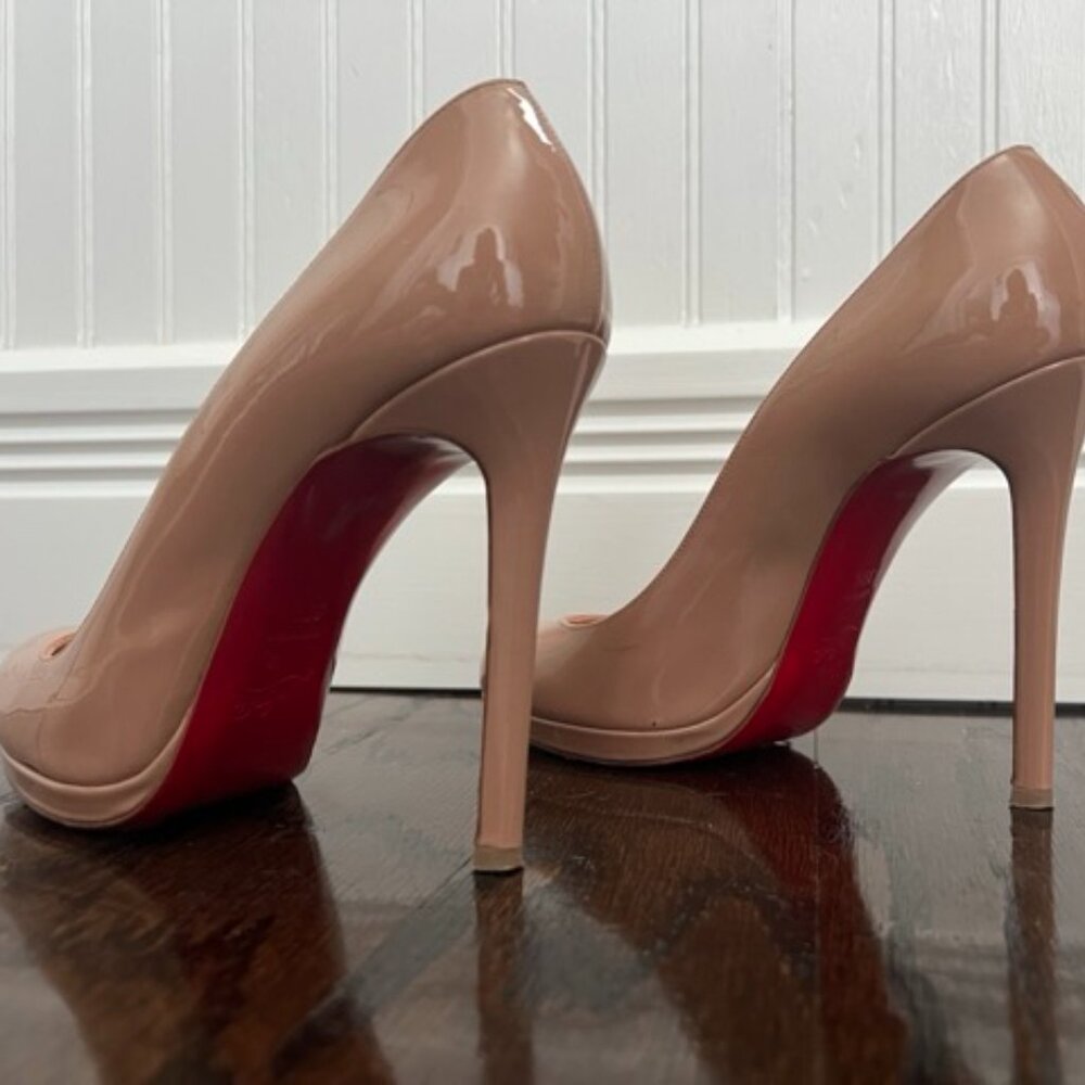 Christian Louboutin Patent Nude Neofilo 120 PK1A 39.5 8.5 - Picture 5 of 12